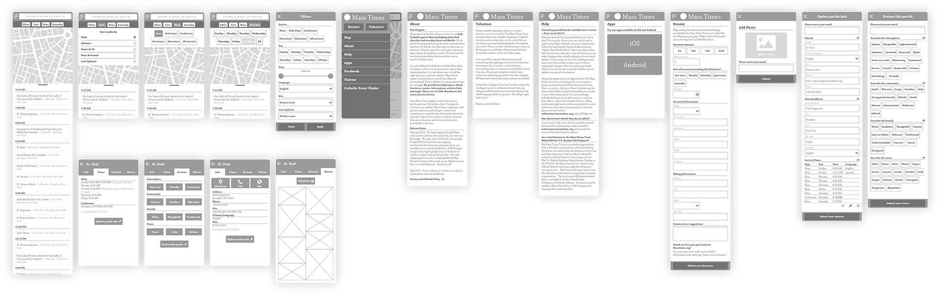 Wireframe iteration 1