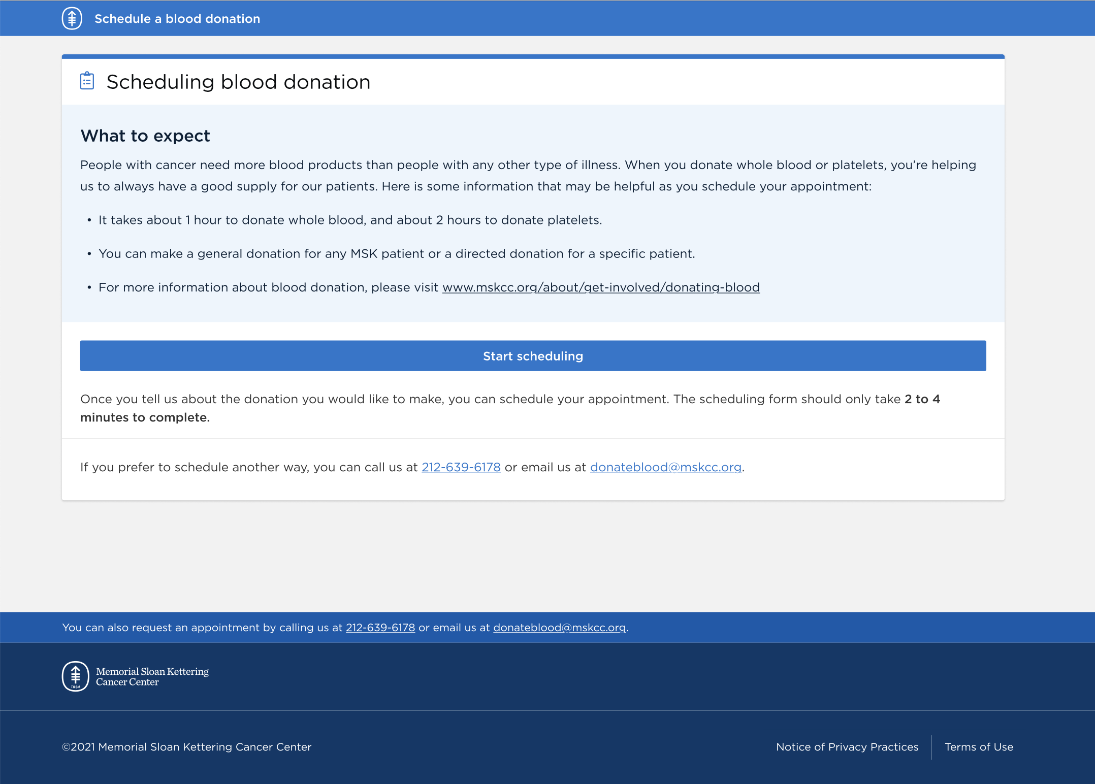 Scheduling app before design system adoption