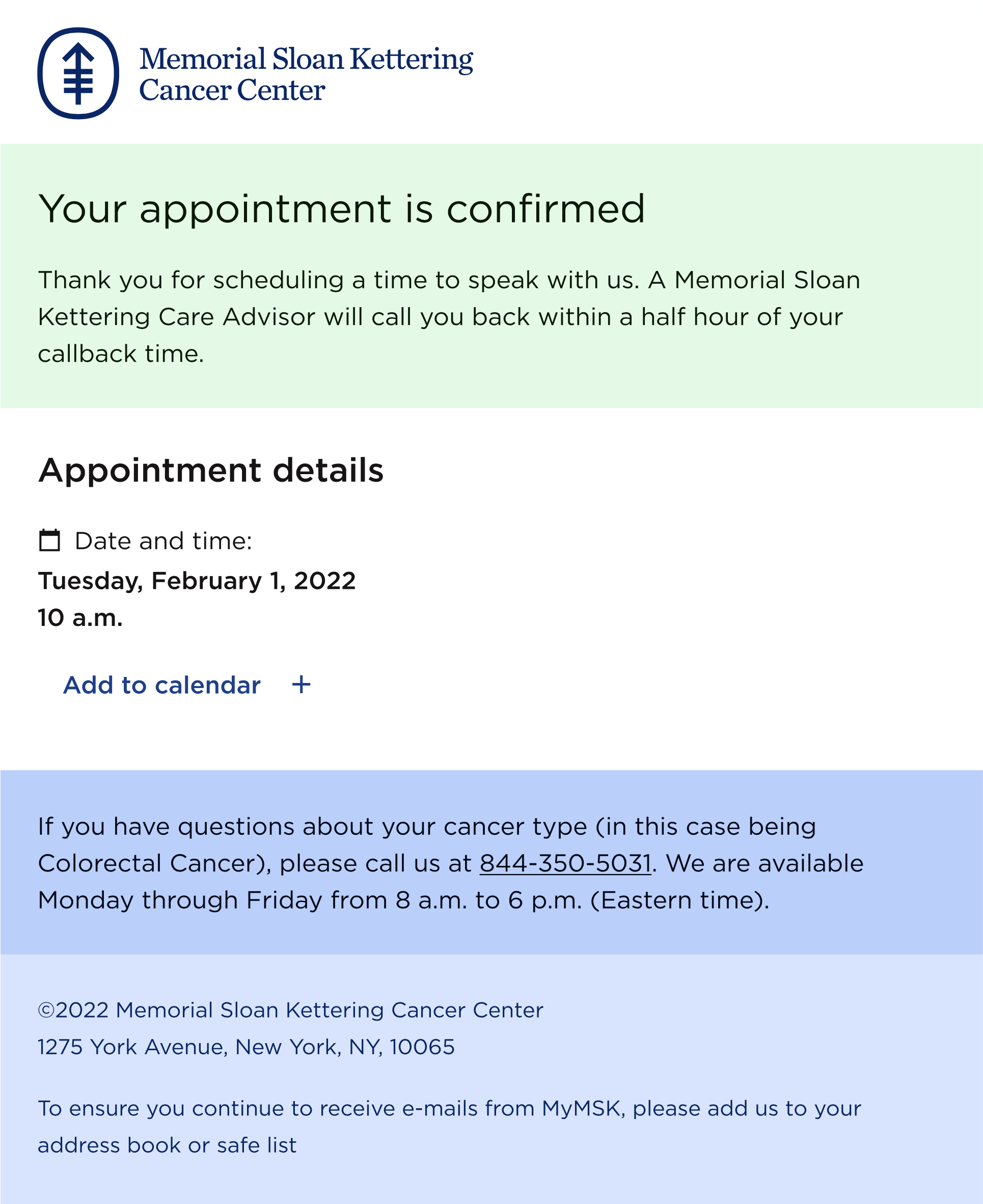 Email confirmation design