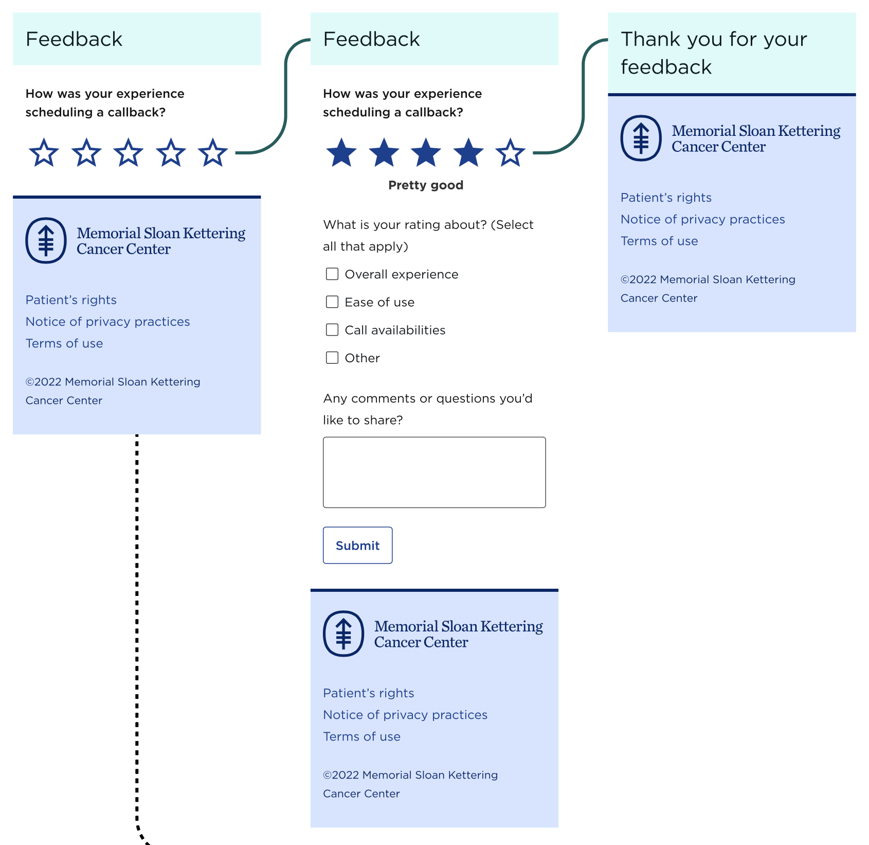 Feedback survey design