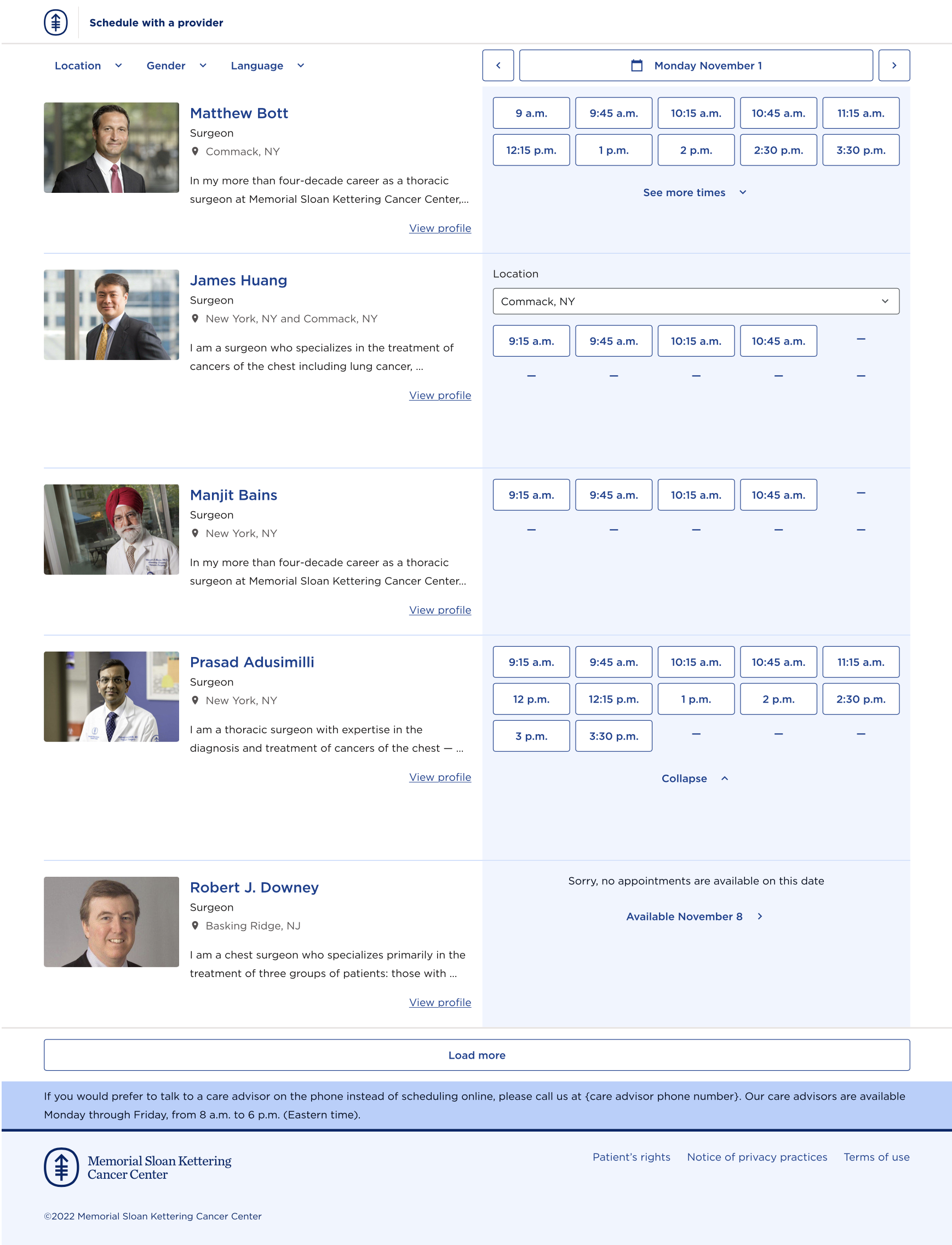 Provider browse — search and filter